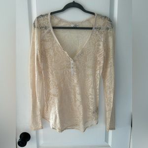 Sheer free people top, size medium, like new